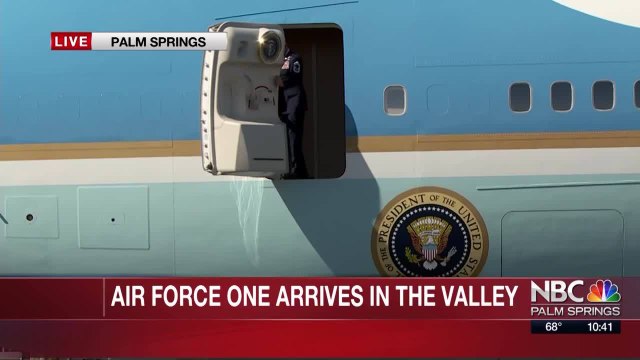NBC Palm Springs LIVE Coverage of President Trump Arriving to Coachella Valley