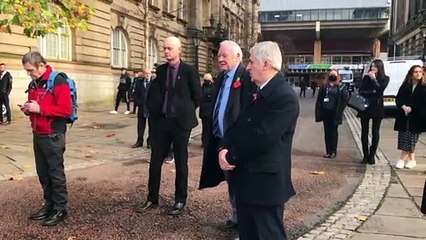 Remembrance Day service at Preston Flag Market