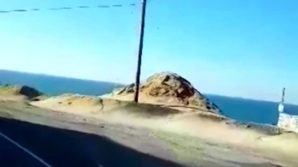 California search crews look for driver who's vehicle was caught on camera going off of a cliff