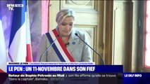 11-Novembre: Marine Le Pen commémore le 11 novembre dans son fief d'Hénin-Beaumont (Pas-de-Calais)