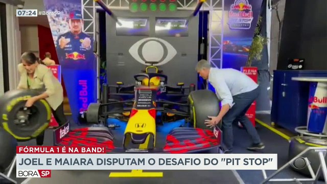 Quanto tempo você acha que leva para trocar o pneu de um carro de Formula 1? Maiara e Joel aceitaram o desafio e duelaram para ver quem troca o pneu mais rápido.