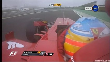 F1 2012 Brazil Race Alonso Crazy Amazing Save Rain Onboard