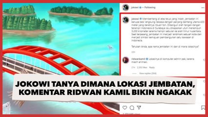 Jokowi Tanya Dimana Lokasi Jembatan Ini, Komentar Menohok Ridwan Kamil Bikin Ngakak