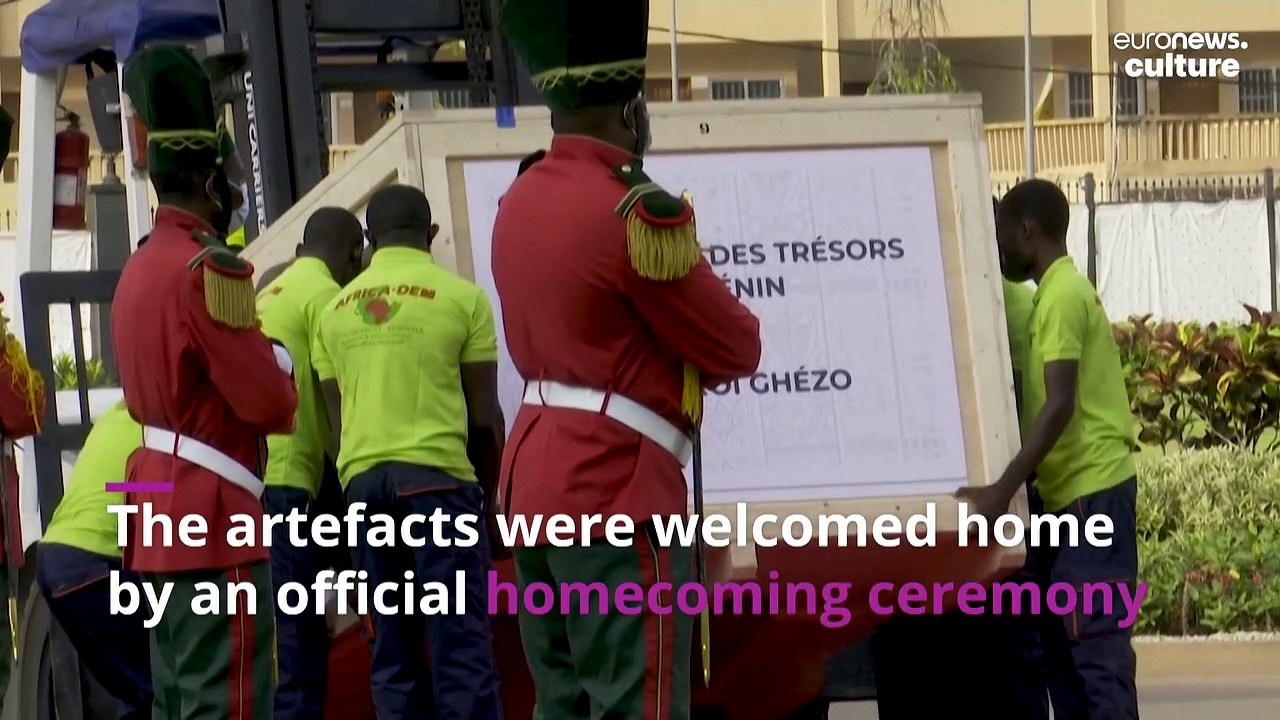 Elation on the streets of Benin as France returns stolen bronze treasures