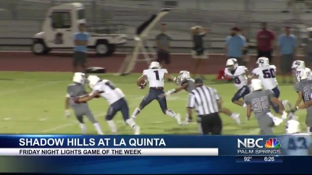 Friday Night Lights: Shadow Hills at La Quinta Named Game of the Week