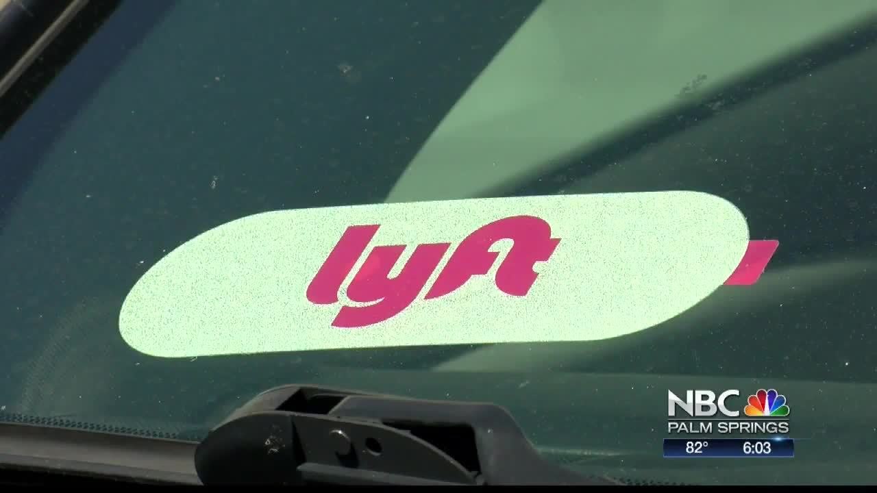 Uber and Lyft drivers in the Coachella Valley participate in strike