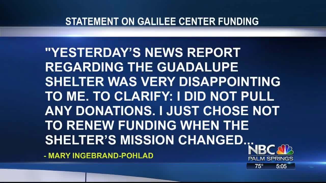 DONOR RESPONDS TO FUNDING  RENEWAL AT GALILEE CENTER
