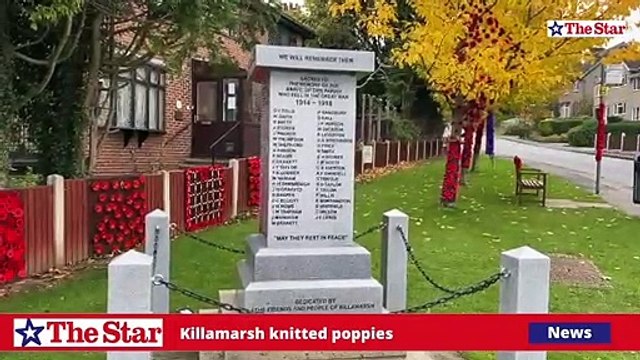 Killamarsh village dressed up with thousands of knitted poppies and displays for Remembrance Sunday