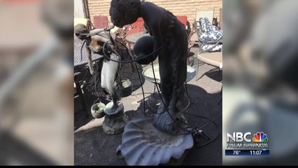 PALM DESERT THIEVES CAUGHT ON CAMERA SWIPING STATUES