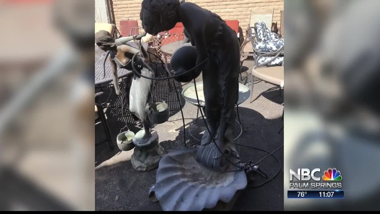 PALM DESERT THIEVES CAUGHT ON CAMERA SWIPING STATUES