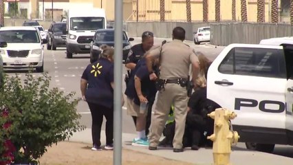 FIREFIGHTERS BATTLE TWO-ALARM FIRE AT INDIO WALMART