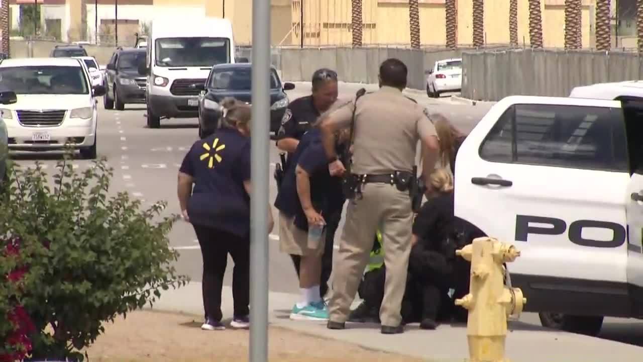 FIREFIGHTERS BATTLE TWO-ALARM FIRE AT INDIO WALMART