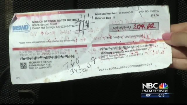 YAWI: Desert Hot Springs resident left with no water