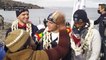 Théo Curin, nageur quadri-amputé, s'élance dans sa traversée du lac Titicaca