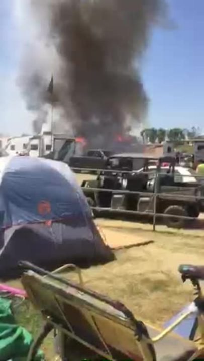Stagecoach RV Fire Destroys Three Campers