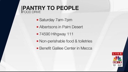 Sunline "Pantry To People" Food Drive