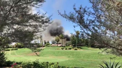 Firefighters Battle Heavily Active Attic Fire in Rancho Mirage