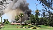 Firefighters Battle Heavily Active Attic Fire in Rancho Mirage