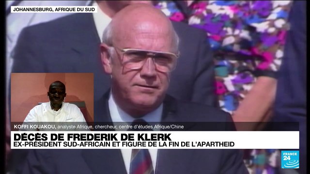 Décès de Frederik de Klerk, dernier président blanc d'Afrique du Sud