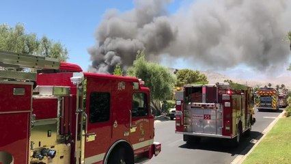 Firefighters Battle Heavily Active Attic Fire in Rancho Mirage