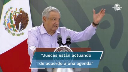 Jueces actúan con agenda para entregar amparos y detener obras y leyes del gobierno federal: AMLO