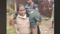 Image of the day: Chennai woman cop carries unconscious man on her shoulders amid rain