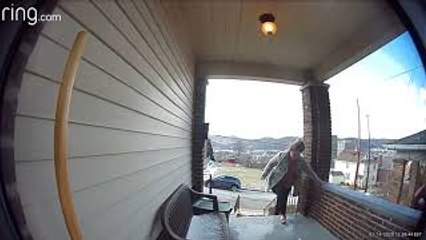 Icy Fall Caught on Doorbell Cam
