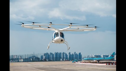 Volocopter 2X vuela en el aeropuerto de Gimpo, Seúl, República de Corea