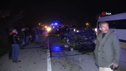 Karşı şeride geçen otomobil dehşet saçtı: 1 ölü, 4 yaralı