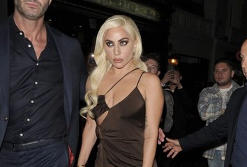 Lady Gaga Wore a Slinky Gown With Ab Cutouts and the Highest Slit