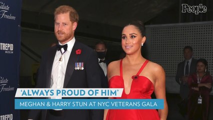 Meghan Markle and Prince Harry Go Red Carpet Glam at Intrepid Museum in N.Y.C. to Honor Veterans