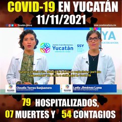Panorama de Covid-19 en Yucatán. Actualización al 11 de Noviembre de 2021