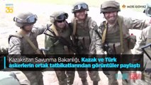 Kazakistan Savunma Bakanlığı, Kazak ve Türk askerlerin ortak tatbikatlarından görüntüler paylaştı