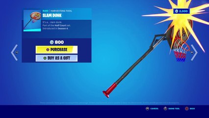 SLAM DUNK “HARVESTING TOOL” (RARE) 800 V-BUCKS - FORTNITE SEASON 4
