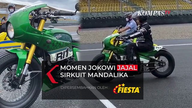 Aksi Presiden Jokowi Jajal Sirkuit Mandalika Naik Motor Custom