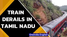 Karnataka train derails after boulders fall on it, route closed | Oneindia News