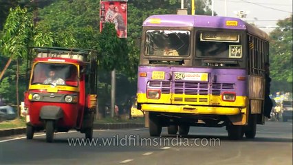 Various vehicles on the road in Tamil Nadu