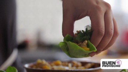 Tacos de lechuga caribeños