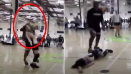 Basketbol maçında korkunç anlar! Rakibin attığı kasti yumrukla beyin sarsıntısı geçirdi