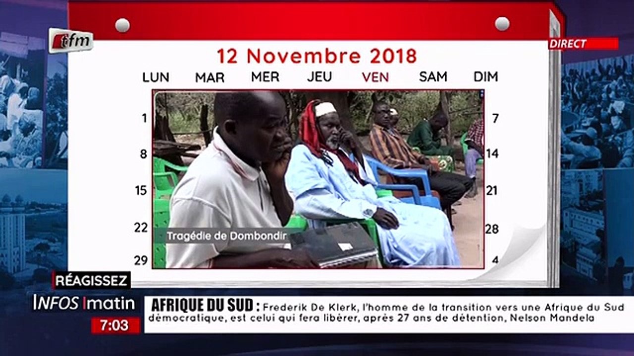 Un jour au Sénégal, un jour dans le monde - Infos du matin du 12 Novembre 2021