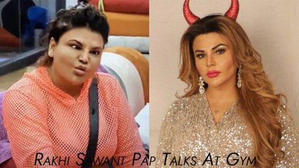 Rakhi Sawant Pap Talks At Gym