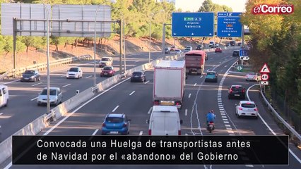 Huelga de transportistas antes de Navidad por el «abandono» del Gobierno