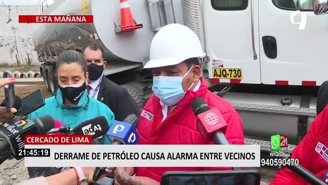 Cercado de Lima: bomberos controlaron derrame de petróleo de camión cisterna tras 5 horas de trabajo