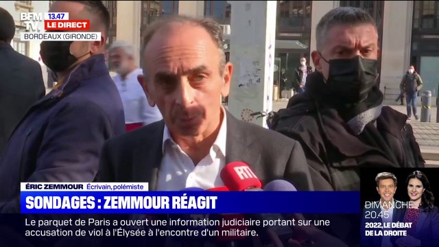 Éric Zemmour attend les prochaines vagues de sondages