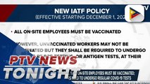 COVID-19 jabs mandatory for on-site workers in areas with sufficient vaccines