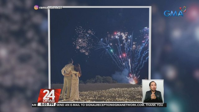 Sunset wedding nina Derek Ramsay at Ellen Adarna, puno ng cute at kilig moments | 24 Oras