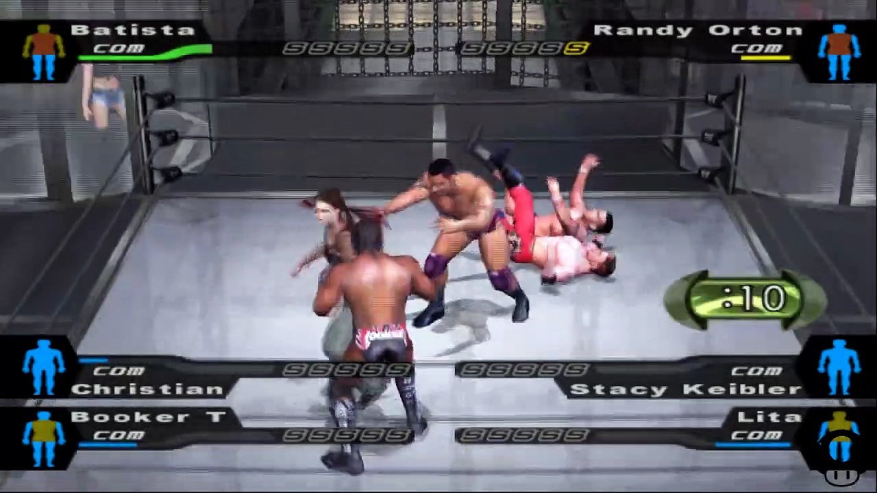 Here Comes the Pain Stacy Keibler vs Booker T vs Christian vs Randy Orton vs Batista vs Lita