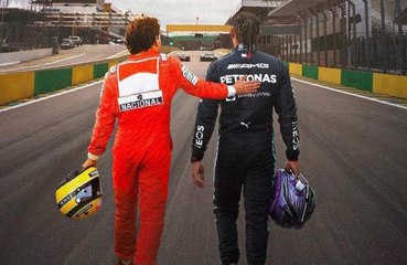 Lewis Hamilton presta homenagem a Ayrton Senna nas redes sociais: 'Minha maior inspiração'
