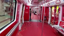 Shenzhen metro ride passing Futian Railway Station