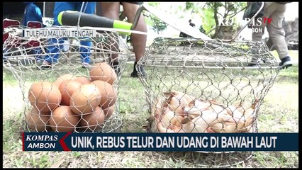 Unik, Rebus Telur Dan Udang Di Dalam Laut